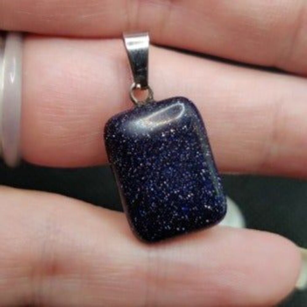 Sparkling Blue Sandstone Pendant